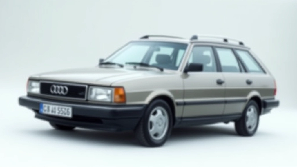 Audi 100 Avant automobilis, 1980-ųjų modelis, šaltas metalinis paviršius