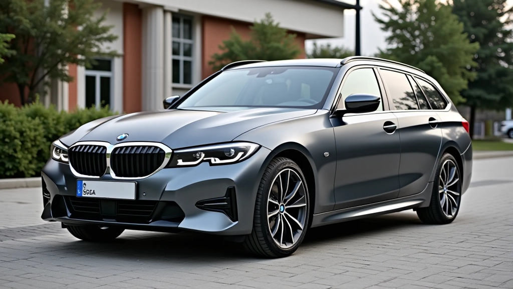 BMW 3 serijos Touring automobilis, šiuolaikinis, metalinis paviršius