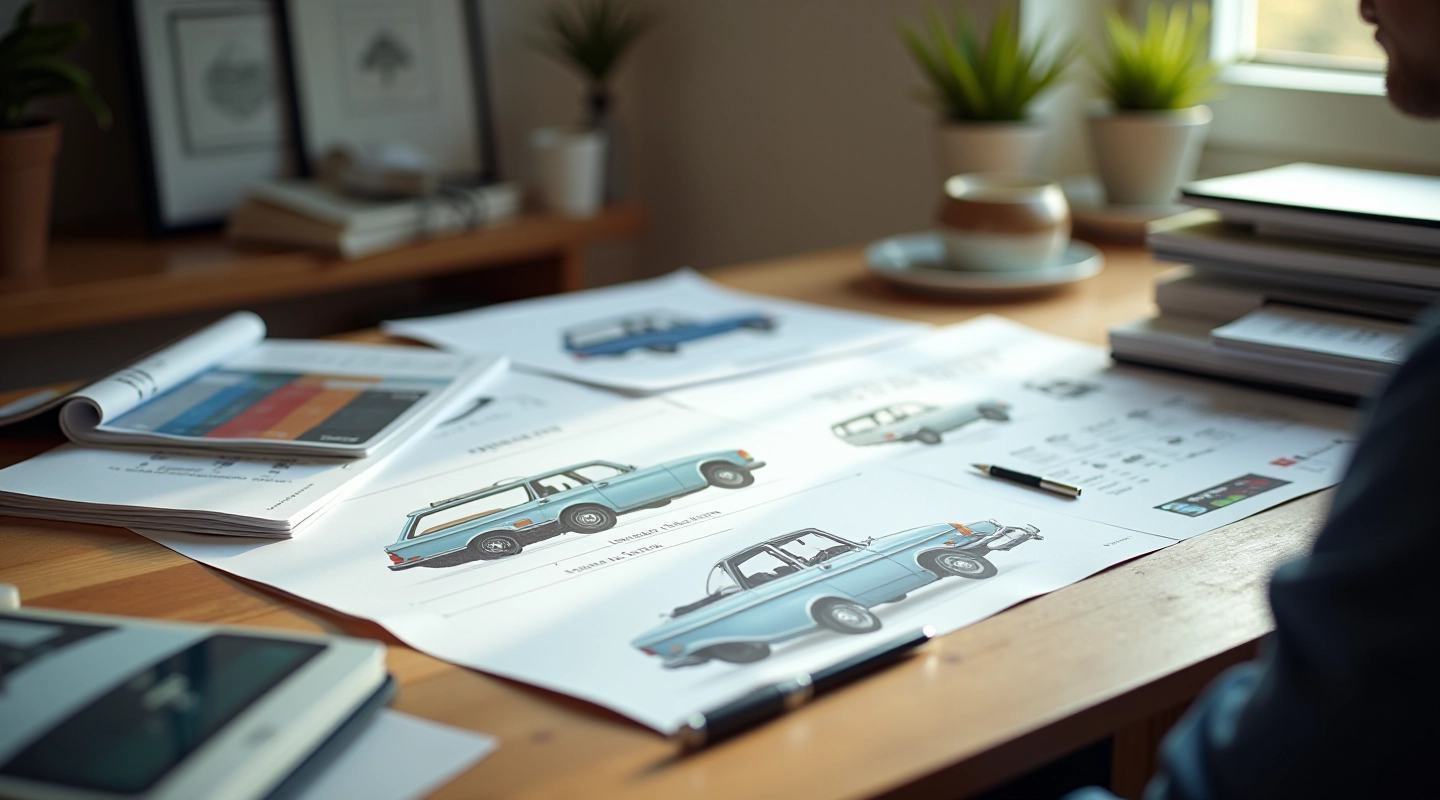 Redakcijos darbo nuotrauka — komanda analizuoja automobilių specifikacijas